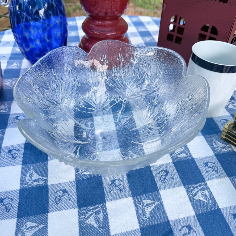 Vintage Lasisepät Mäntsälä "Cow Parsley"‎ Glass Bowl – Pertti Kallioinen Design